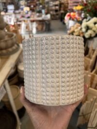 Maceta puntos blanca